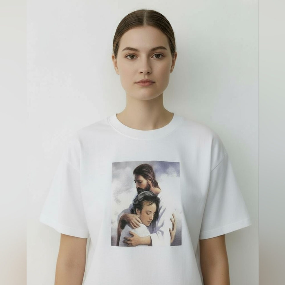 Heavenly Michael Jackson White Graphic Short Sleeve Tee